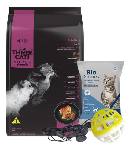 Racion Three Cats Super Premium Gato Adulto Mix 15k + Regalo