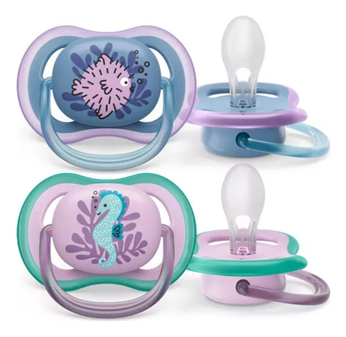 Chupete Ultra Air 6 A 18 Meses 2u Scf085/61 Avent