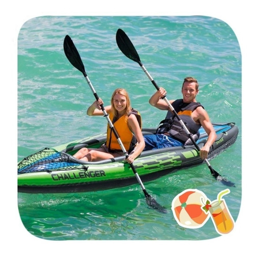 Kayak Challenger K2 Inflable 2 Pers. 351x76x38cm Intex Cuota