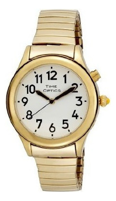 Timeoptics Women.s Gold-tone Day Date Alarm Expansion Pulser