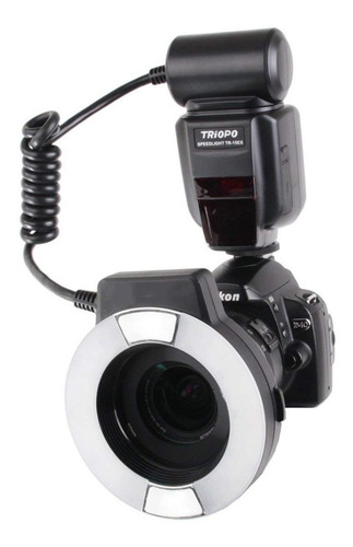 Imagen 2 de 5 de Flash Anular Ring Macro Triopo Tr-15ex P/ Canon O Nikon Led