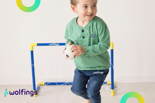 Imagen 6 de 10 de Pelota De Futbol + Arco Con Red Y Accesorios De Juguete