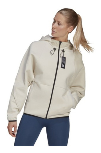 Imagen 4 de 5 de adidas Campera W Te Hoodie Alumin De Mujer - Gl9517
