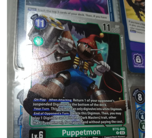 Puppetmon Carta Digimon Bandai Brillante