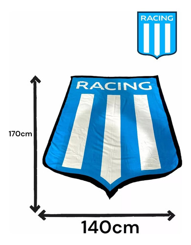 Toallón Boca Juniors Escudo Oficial Y Calidad Superior Celeste Racing