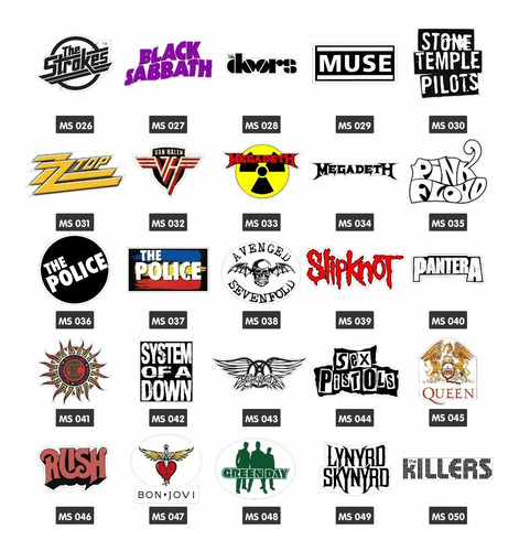 Adesivos Rock 20 Un.