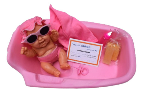 Muñeco Chiquito 20cm C/bañera Y Accesorios Tiempo De Jugar