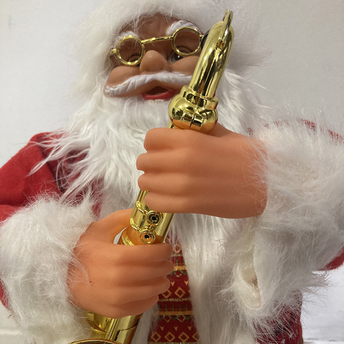 Muñeco Deco Navidad Musical Papa Noel Premium Pettish Online Luces No
