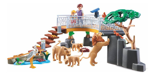 Playmobil Zoo Familia De Leones Set 70343 Geobra 2020 61 Pzs (Usado)