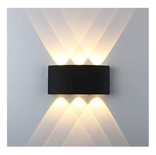 Imagen 5 de 6 de Aplique Pared 6 Led Luz Cálida Decoración Interior-exterior