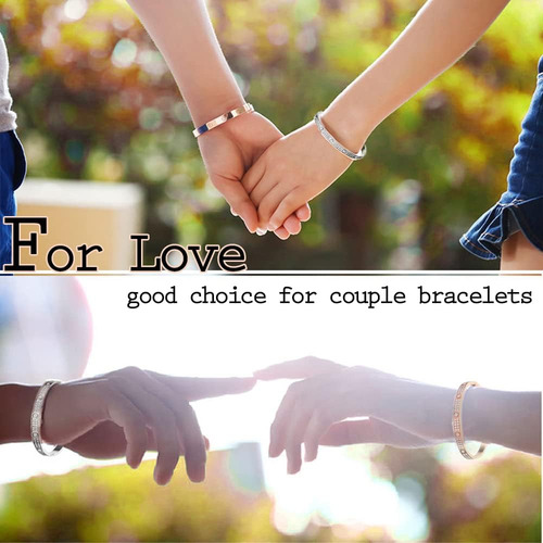 Love Pulseras De La Amistad Brazalete Oro Plata Con Circonit