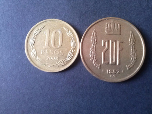 Moneda Luxemburgo 20 Francos 1982 Bronce Cobre (c41)
