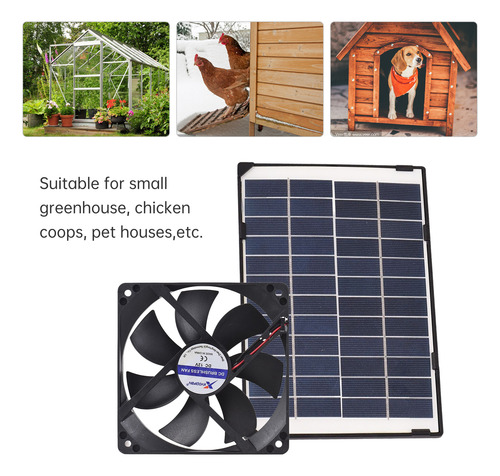 Solar Fan For Greenhouse Mini Powered 6w 12v Exhaust Mini