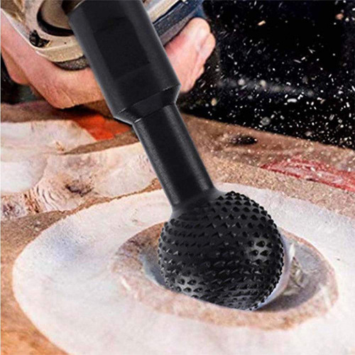 Cabezal De Pulido Negro De 10 Mm, Esférico, Ranurado En Made
