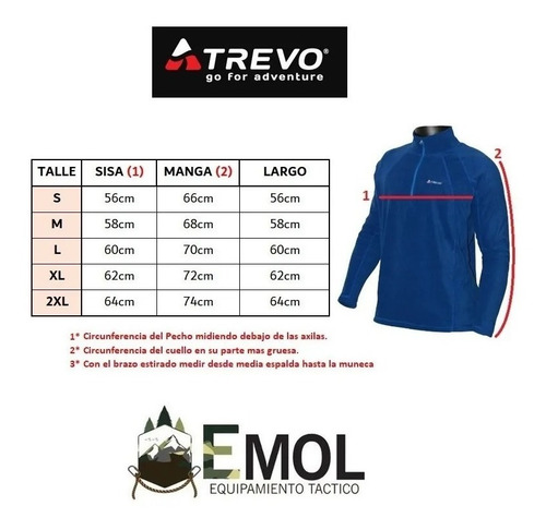 Imagen 3 de 5 de Buzo Trevo Atuel Hombre Micropolar Termico Liviano Deportivo