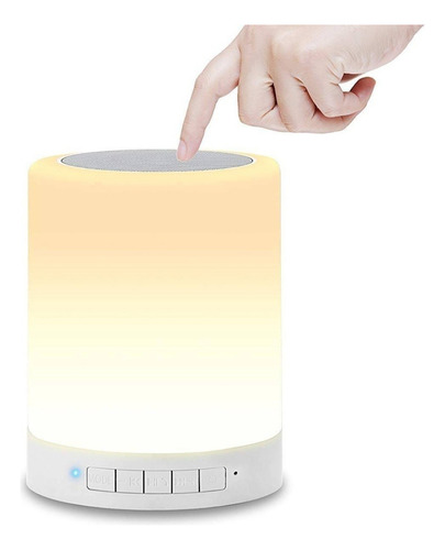 Lámpara Touch Portatil Con Parlante Bluetooth 2 En 1 Lider Blanco Blanco