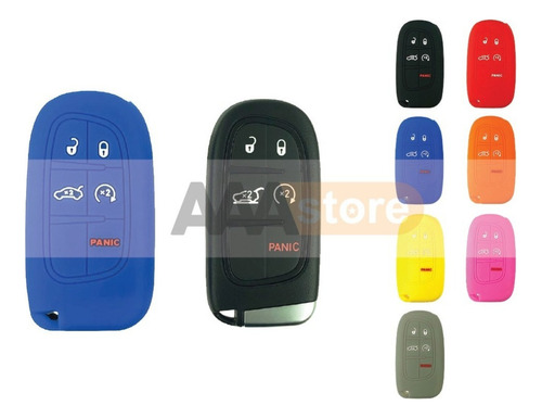 Funda Silicon Protector Llave Chrysler Jeep Dodge 7 Colores