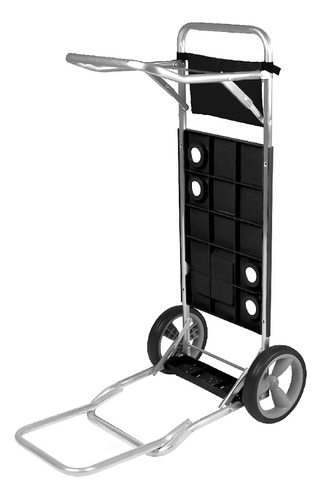 Carrito de playa avanzado de aluminio para caja térmica, gira la mesa, color negro