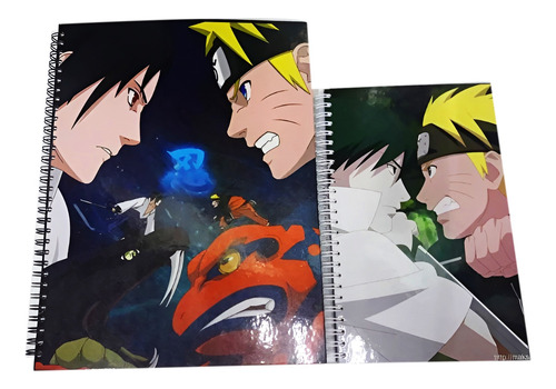Naruto Paquete De Dos Libretas 1 Tamaño Carta Y 1 Media Cart