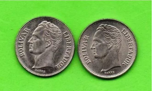Moneda De Un Bolívar De 1989.  (dos Variantes)