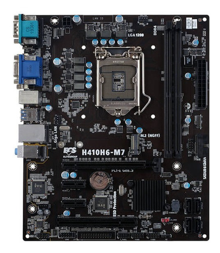 Mainboard Ecs H410h6 Lga1200 10ma Ddr4 Vga Hdmi Dvi Pci X16