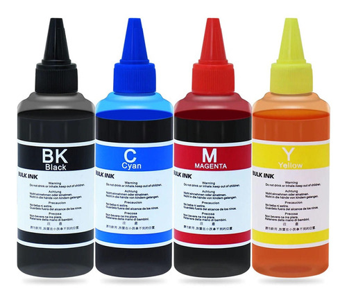 Pack Tinta Sublimación 4 De 100ml Premium Universal