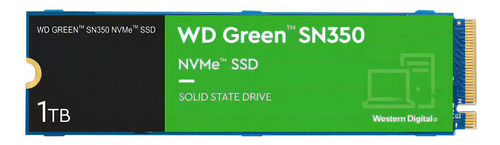 Ssd Wd Green Sn350 1tb M.2 2280 Nvme, Lectura 2400mb/s