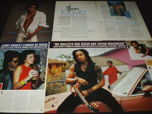 (ab087) Lenny Kravitz * Recortes Revistas Clippings