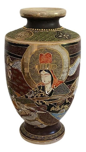 Antiguo Jarrón Porcelana Japonesa Satsuma