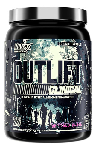 Nutrex Outlift Clinical 22 Serv Creatina Citrulina Astragin Sabor Berried Aline