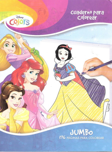 Imagen 5 de 6 de 5 Libros Jumbo Princesas Colorear Iluminar Para Niña Surtido