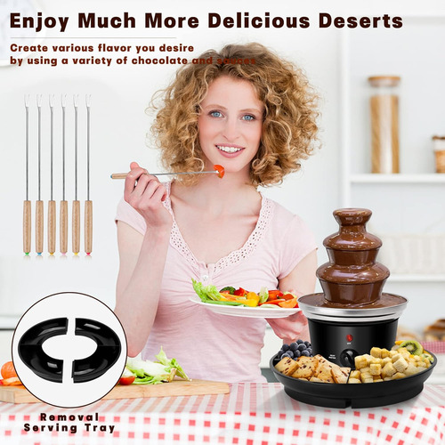 Fuente De Fondue De Chocolate De 16 Oz, Mini Fuente De Choco