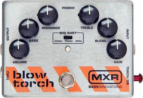 Pedal Mxr M181 M-181 Blow Torch Distortion P Bass Libertella Silver Color