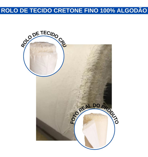 Rolo Tecido Cretone Algodão Trabalhos Artesanais Confecções