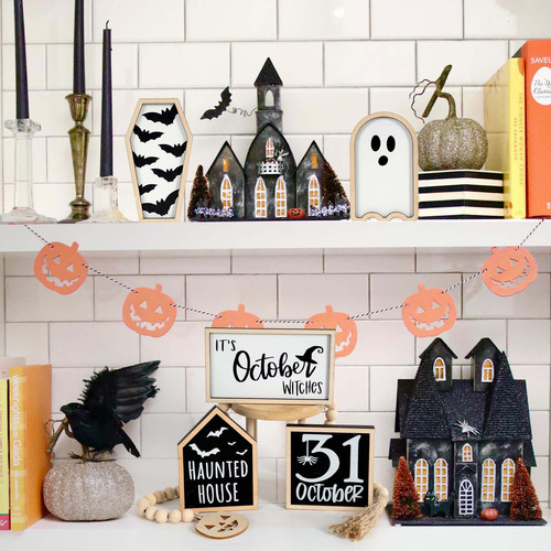 Bandeja Con Capas Festivas De Halloween En Forma De C Orname