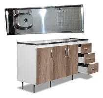 Comprar Bajo Mesada Y Mesada Acero Inoxidable 1,60 Bacha Imperdible