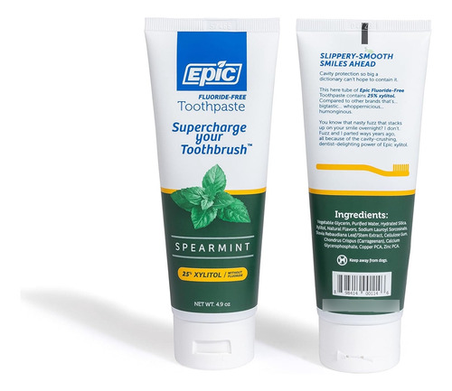 Epic Pasta Dental 25% Xylitol Hierbabuena, 145 Ml. 2 Pack