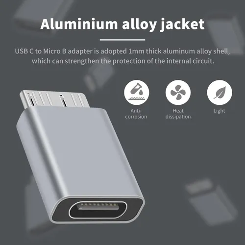 Adaptador Usb C A Micro B De Poyiccot, Cable Tipo C A Micro