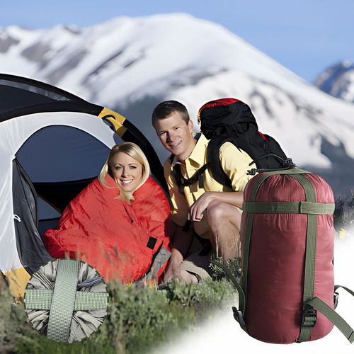 Saco De Dormir Para Acampar Al Aire Libre, Bolsa De Compresi
