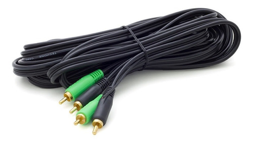 Imagem 3 de 4 de Cabo Automotivo Som Rca 5 Metros 5m Techone Blindado Preto