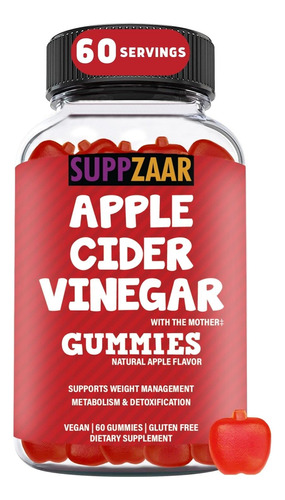 Suppzaar Gomitas Veganas De Vinagre De Sidra De Manzana Con