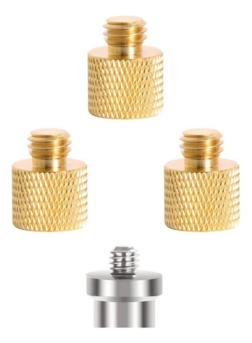3 Piezas Adaptador Convertidor Rosca 1/4 Hembra A 3/8 Macho
