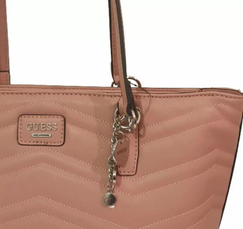 Bolsa Guess Tipo Tote Rosa Modelo Scally