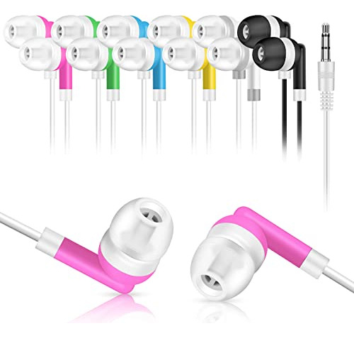 Bulk Earbuds Auriculares Auriculares Aula Paquete De 50...