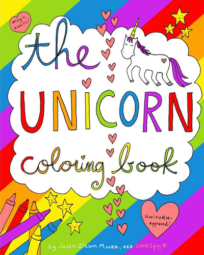 El Unicornio Libro Para Colorear Versión En Inglés