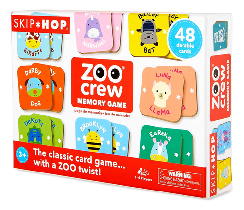 Juego De Memoria Skip Hop Para Niños Pequeños, Equipo De Zoo