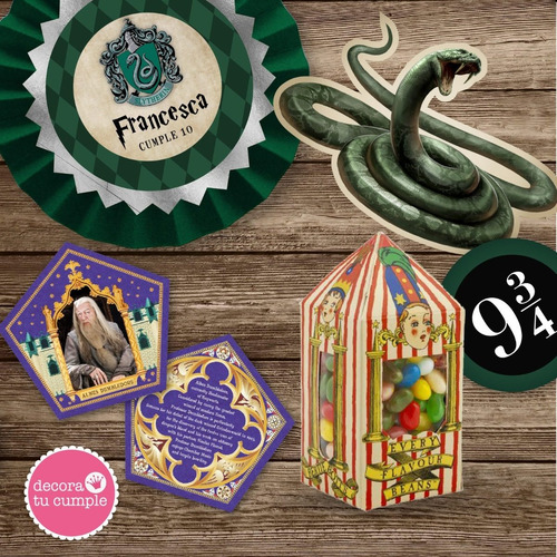 Kit Imprimible Harry Potter Slytherin Invitación Fiesta 2