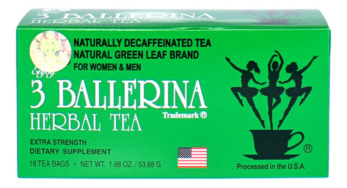3 Ballerina Té De Hierbas Extra Fuerte 4 Pack