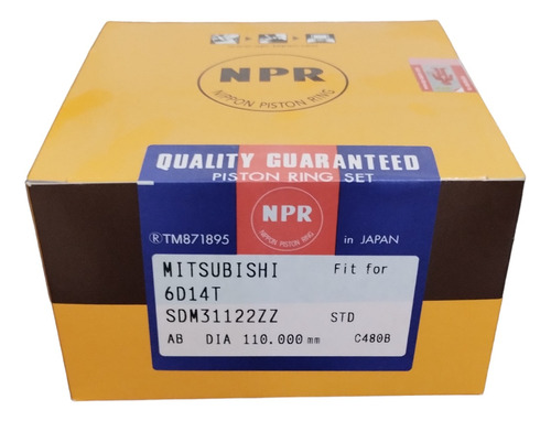 Anillos Mitsubishi 6d14t Turbo Marca Npr