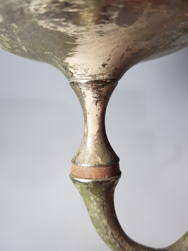 Imagen 10 de 10 de Antigua Jabonera Y Portavaso Bronce Niq Circa 1920 Mag 56397